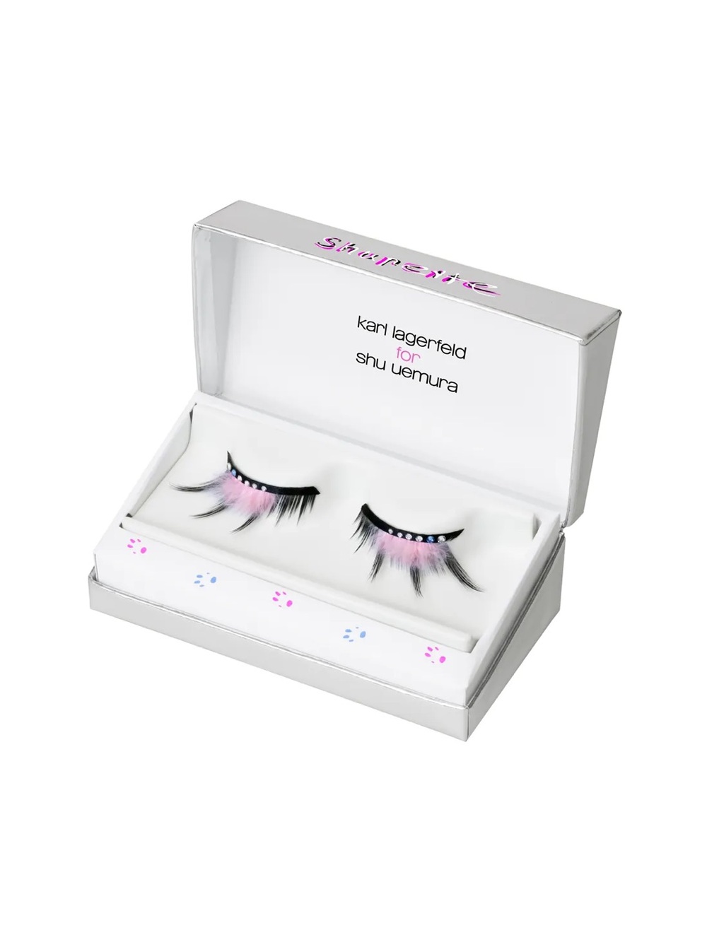 Shu Uemura Karl Lagerfeld Black Lashes with Pink Accents and Crystals